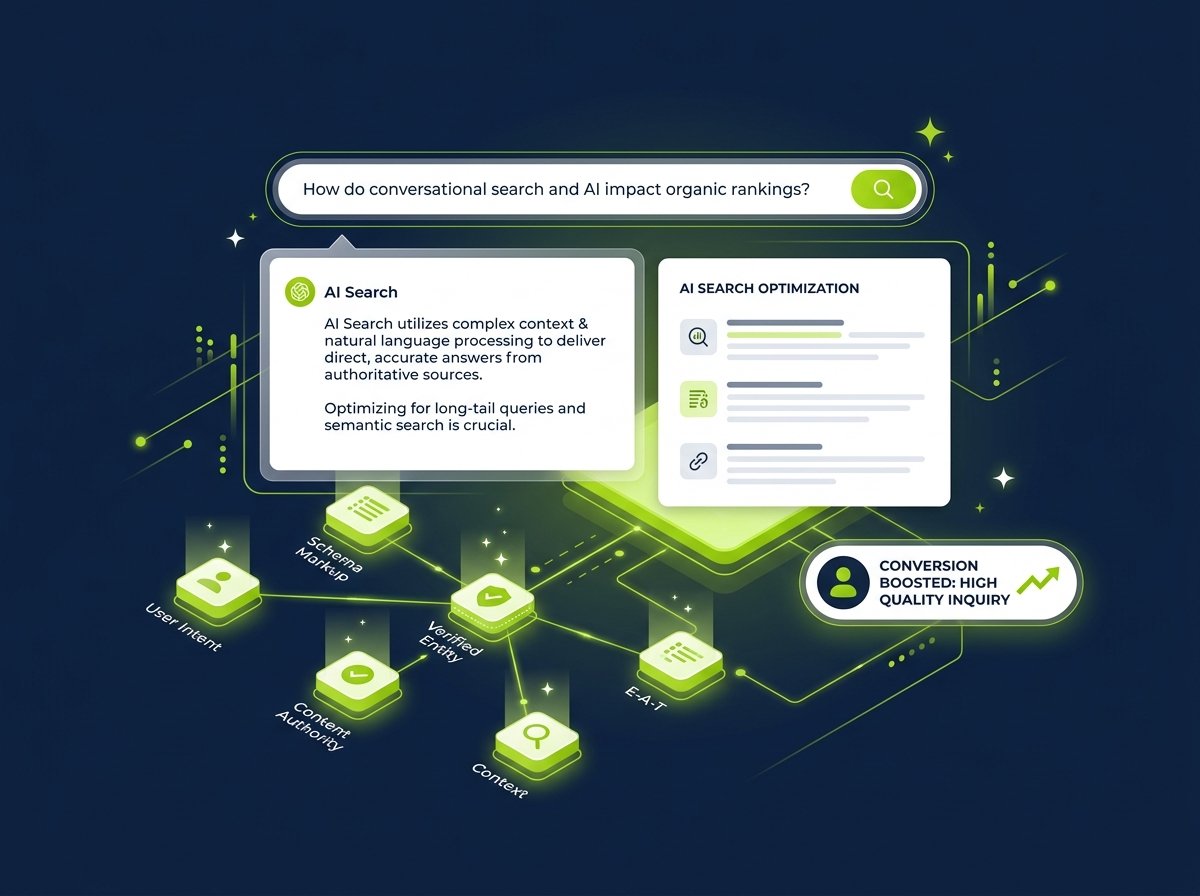 AI Search connecting trusted business information with a customer enquiry